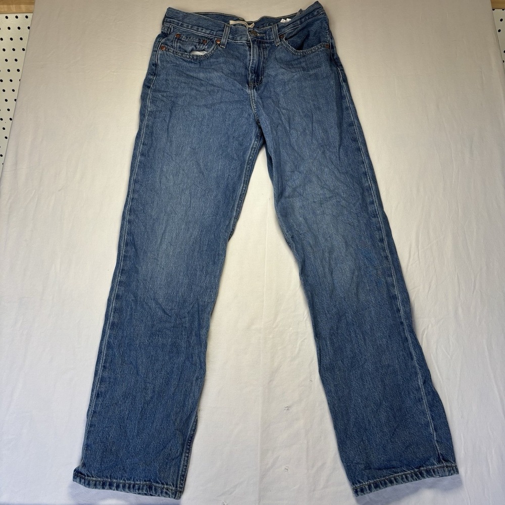 Levi's Low Pro Straight Leg Jeans Cotton Denim Size 28 Relaxed Fit Medium Wash - Picture 2 of 10